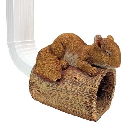 Design Toscano Jolly the Squirrel Gutter Guardian Downspout Statue QM13073